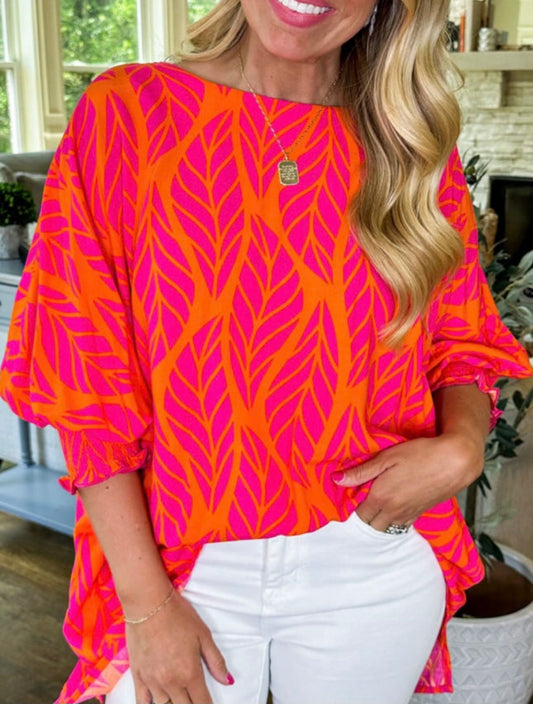 Tropical Leaf Blouse