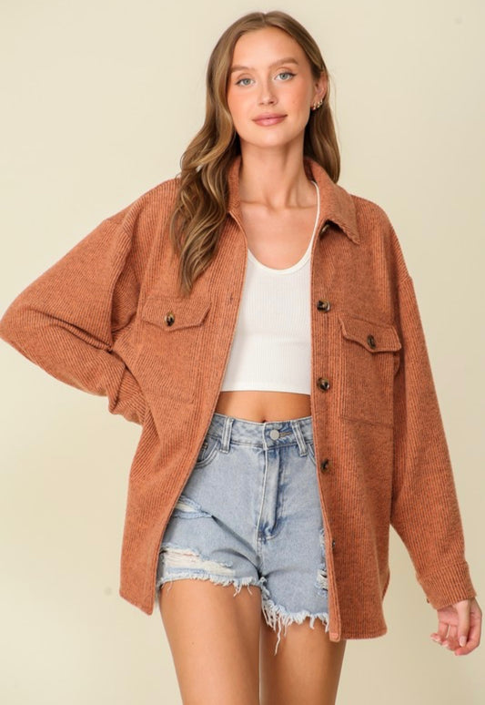 Boom Shacket Oversized Rust