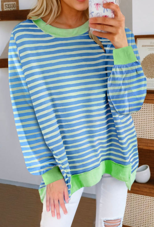 Oversized Stripes- Blue- Preorder